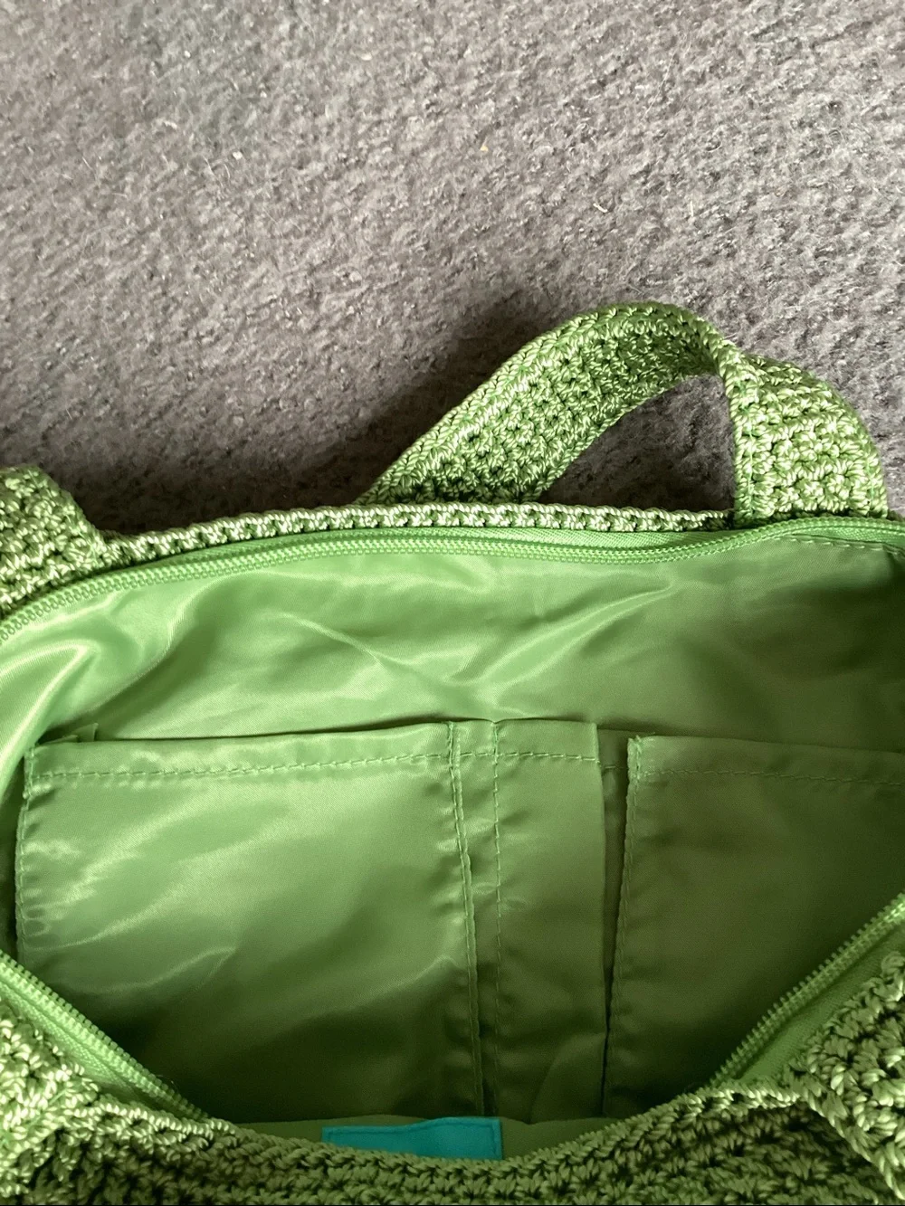 The SAK Green Crochet Tote